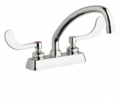 Chicago Faucets W4D-L9E35-317ABCP Workboard Faucet, 4''